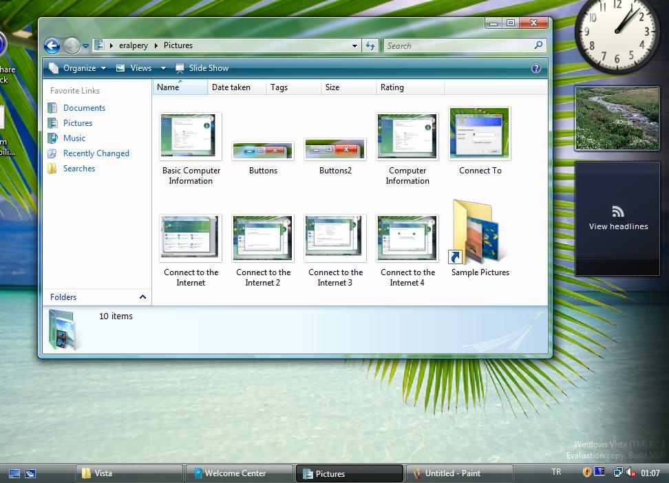 Windows Vista Ultimate Edition RC1 Screenshots