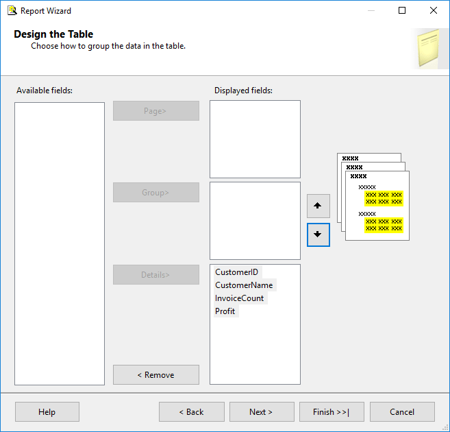 group reporting services table data in SQL Server Data Tools IDE