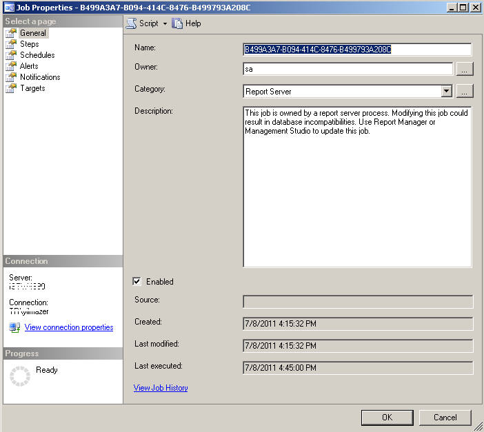 Reporting Services data-driven subscription SQL Server job