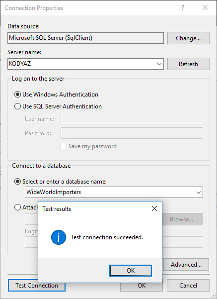 SQL Server 2016 Reporting Services report data source properties