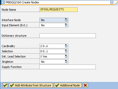 create nodes detail screen cardinality and structure