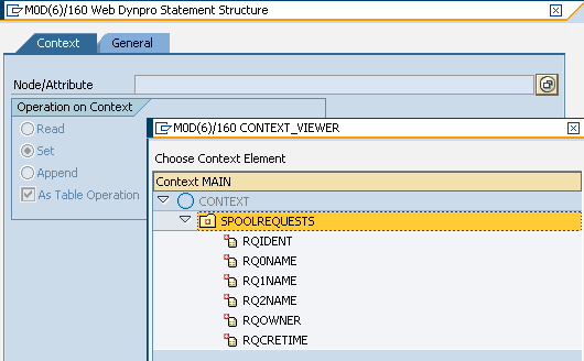 set context node element data