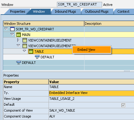 Web Dynpro component usage active component error