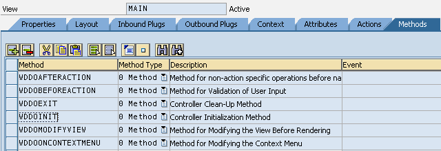 Web Dynpro component view methods