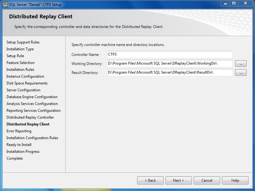 SQL Server 2012 Distributed Replay Client configuration