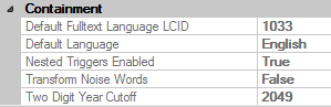 SQL Server 2012 containment database options