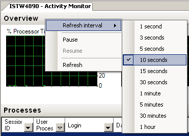 Set Refresh Interval for Activity Monitor tool in SQL Server 2008
