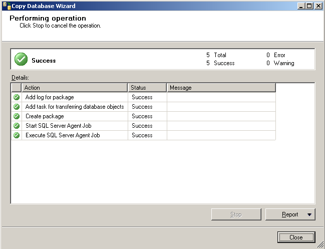 SQL Server copy database or move database