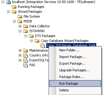 SQL Server Integration Services SSIS package location for copy database wizard