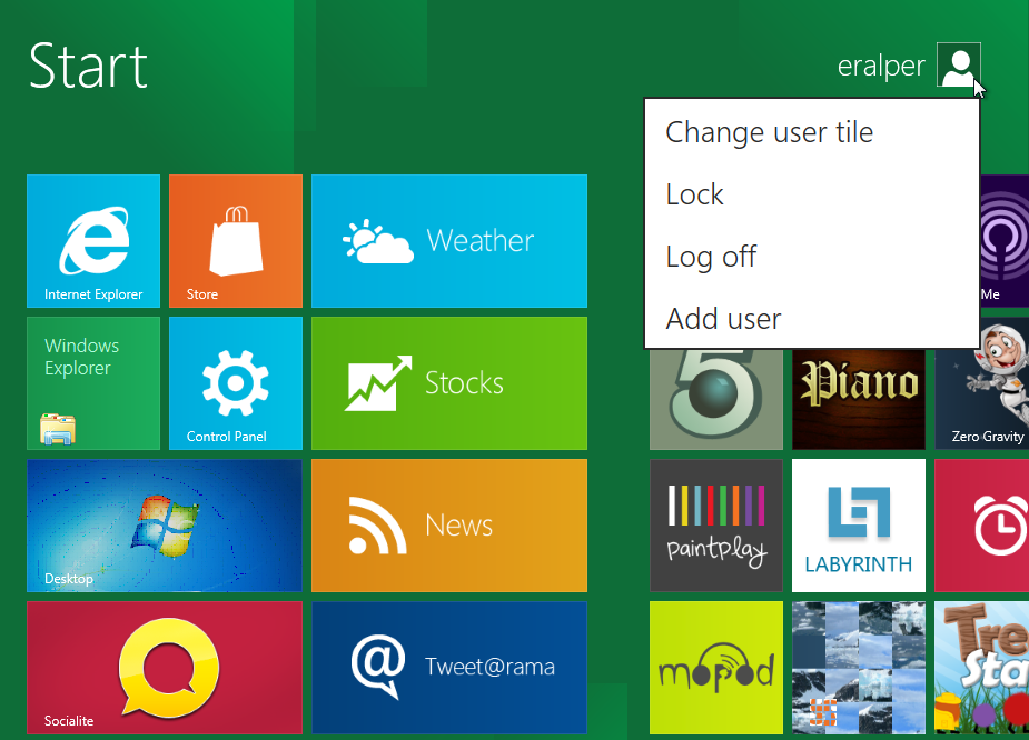 account pictures windows 8